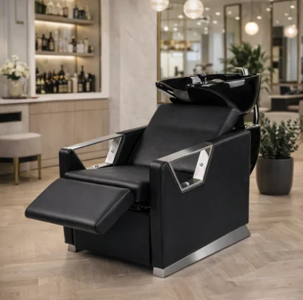 Šamponjera Elite sa motorima i masažerima – luksuzna profesionalna šamponjera za frizerski salon