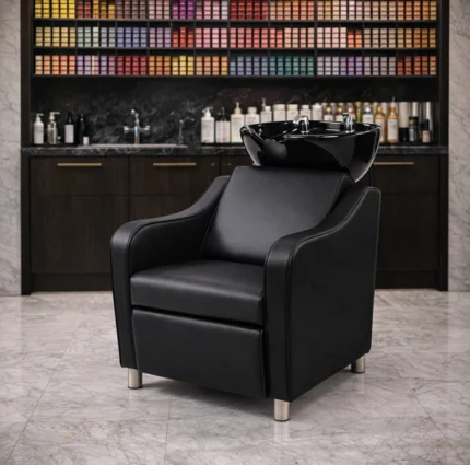 Šamponjera Pempeya za frizerski salon – moderna i udobna profesionalna šamponjera