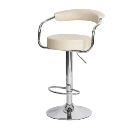 make up stolica FAU – siva hidraulična stolica sa naslonima i metalnom bazom za profesionalne salone lepote