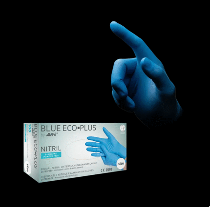 Blue Eco Plus 01198 Ampri – plave nitrilne rukavice bez lateksa i pudera, profesionalne