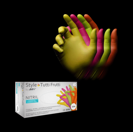 Style Tutti Frutti 01175 Ampri – nitrilne rukavice bez pudera u boji za frizere i kozmetičare