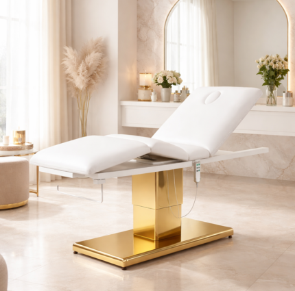 luksuzni kozmetički krevet sa 3 motora zlatna baza spa krevet gold line prestige